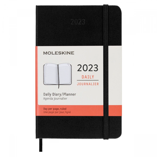 Moleskine 12M Daily Kalenteri Hardcover Pocket Black