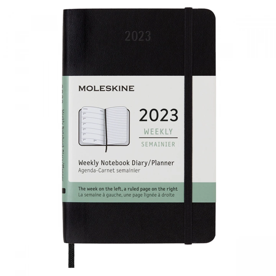 Moleskine 12M Weekly Notebook Softcover Pocket Black