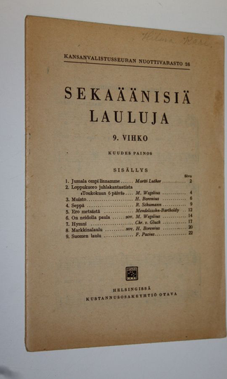 Sekaäänisiä lauluja 9.vihko