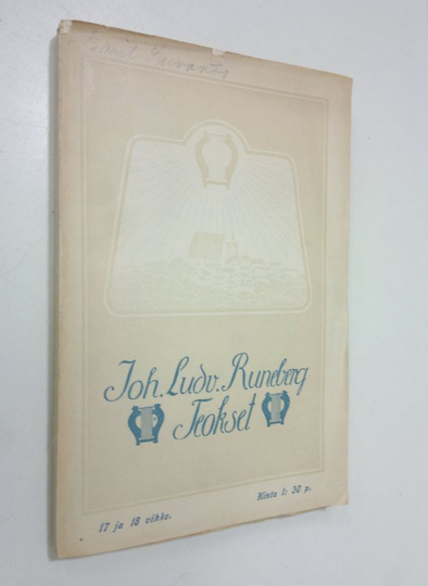 Johan Ludvig Runeberg : Teokset : 18:s vihko