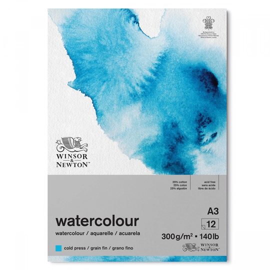 Winsor & Newton Akvarellilehtiö A3 300g