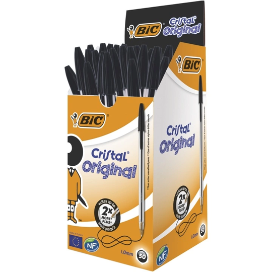 BIC Cristal Original Kuulakärkikynä 50 kpl Black