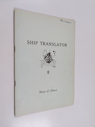 Holger E. Eklund : Ship translator 2