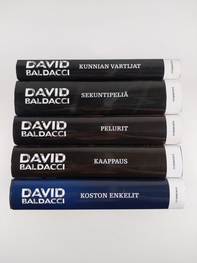 David Baldacci : David Baldacci -setti (5kirjaa) : Sekuntipeliä ; Kunnian vartijat ; Pelurit ; Koston enkelit ; Kaappaus