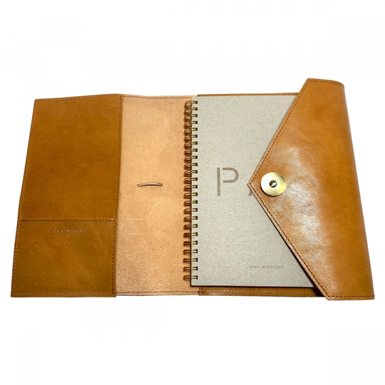 P.A.P Sweden Ulf Leather Notebook Cognac