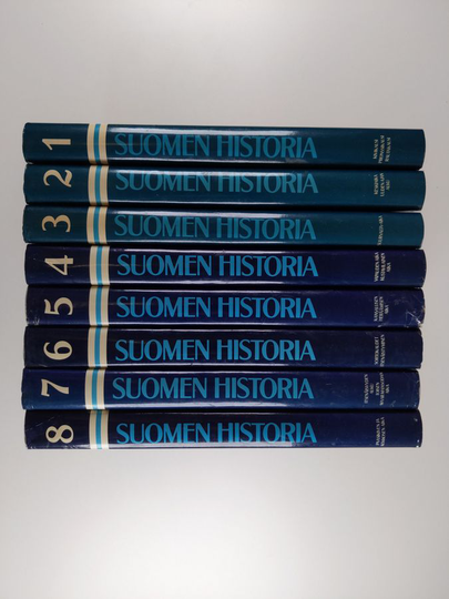Yrjö Blomstedt (toim.neuvosto) : Suomen historia 1-8 : Kivikausi, pronssikausi ja rautakauden alku, keski- ja myöhäisrautakausi ; Keskiaika, Uuden ...