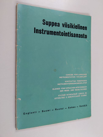 Suppea viisikielinen instrumentointisanasto