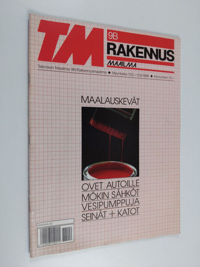 Tekniikan maailma 9B/1986 : rakennusmaailma