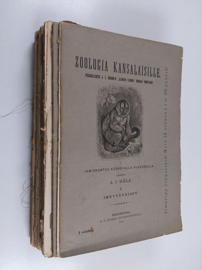 Alfred Brehm : Zoologia kansalaisille (1896), pääasiallisesti "Eläinten elämän" mukaan toim. ja ihmiskuntaa koskevalla alkuosalla