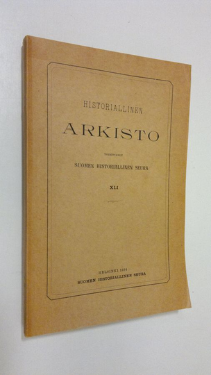 Historiallinen arkisto XLI