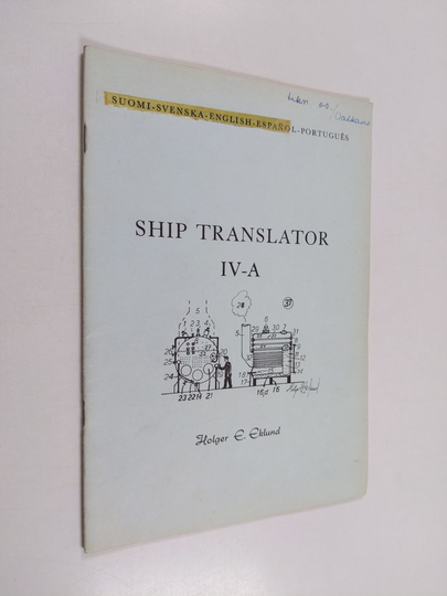 Holger E. Eklund : Ship translator 4-A : Suomi - Svenska - English - Español - Portugues