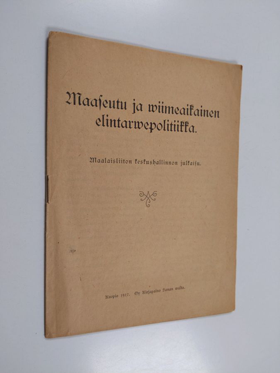 Maaseutu ja viimeaikainen elintarvepolitiikka