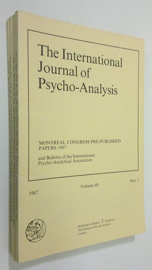 The International Journal of Psycho-Analysis - vol. 68, part 1-4/1987