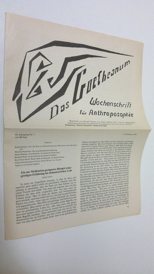 Martin Barkhoff (red.) : Das Goetheanum nr. 7/1985 : Wochenschrift fur Anthroposophie