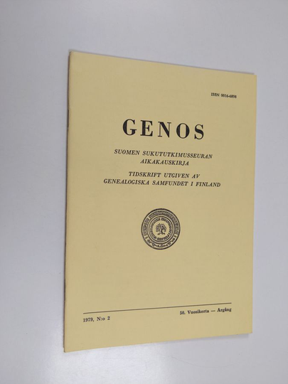Genos nro 1 1979 : Suomen sukututkimusseura