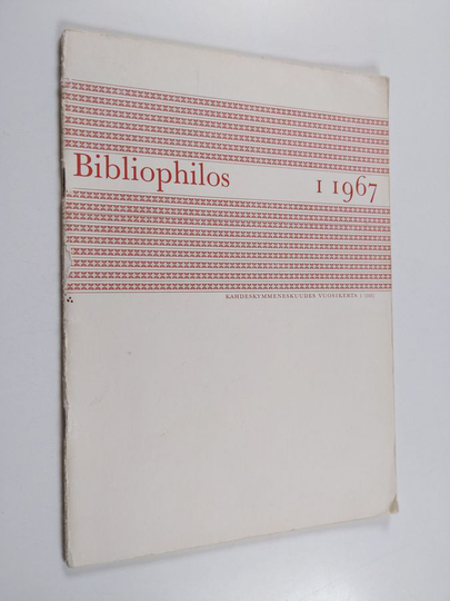 Bibliophilos 1/1967