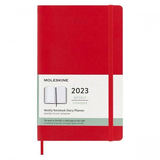 Moleskine 12M Weekly Notebook Softcover Large Red