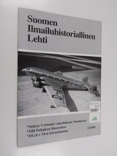 Suomen ilmailuhistoriallinen lehti 2/2000