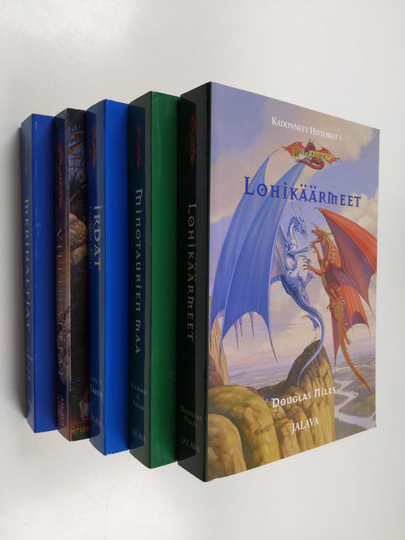 Douglas Niles : Kadonneet historiat 1-5 ; Villihaltiat ; Irdat, tähtien lapset ; Merihaltiat ; Minotaurien maa ; Lohikäärmeet