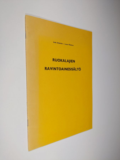 Antti Ahlström : Ruokalajien ravintoainesisältö