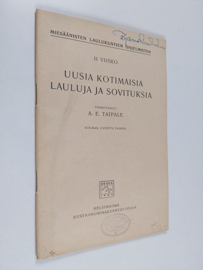 Uusia kotimaisia lauluja ja sovituksia - Miesäänisten laulukuntien ohjelmistoa 2 vihko