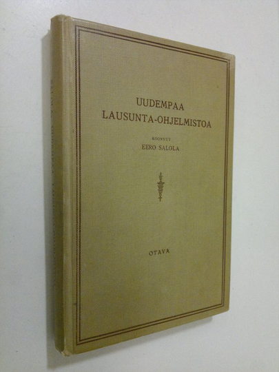 kok. Eero Salola : Uudempaa lausunta-ohjelmistoa