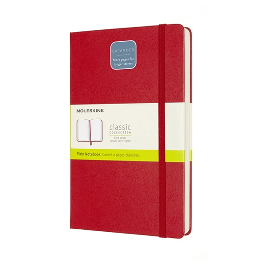 Moleskine Classic Hardcover Expanded Red Plain