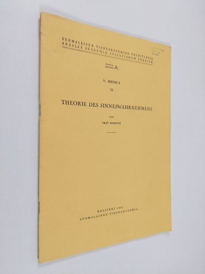 Yrjö Reenpää : Theorie des Sinneswahrnehmens