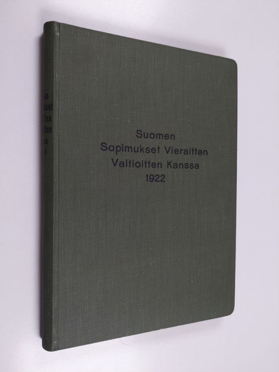 Suomen sopimukset vieraitten valtioitten kanssa 1922