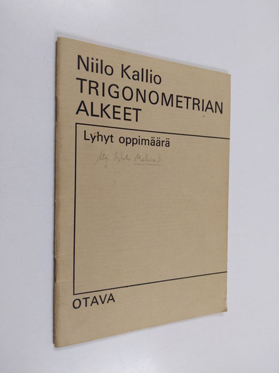 Niilo Kallio : Trigonometrian alkeet : Lyhyt oppimäärä