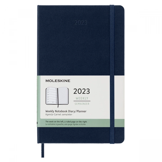 Moleskine 12M Weekly Notebook Hardcover Large Blue