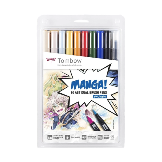 Tombow ABT Dual Brush 10-setti Manga Shonen