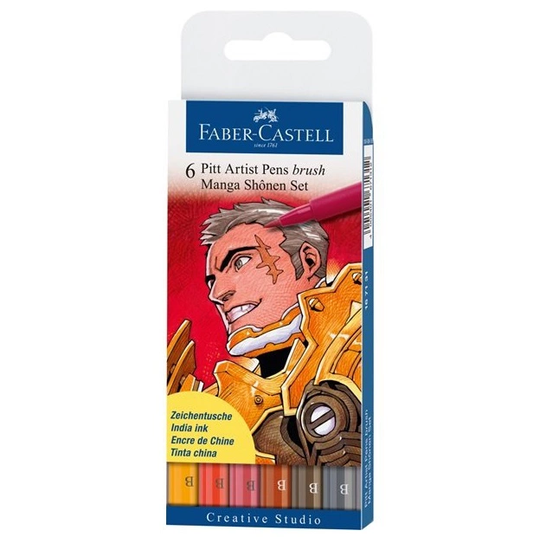 Faber-Castell PITT Artist Brush 6-setti Manga Shonen