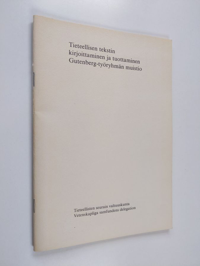 Per-Edvin Persson ym. : Tieteellisen tekstin kirjoittaminen ja tuottaminen