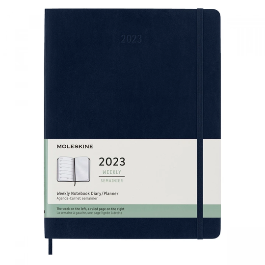 Moleskine 12M Weekly Notebook Softcover XL Blue