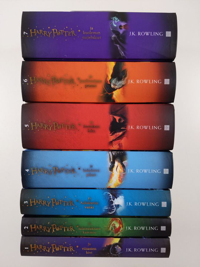 J. K. Rowling : Harry Potter 1-7 (koko sarja): Harry Potter ja viisasten kivi ; Salaisuuksien kammio ; Azkabanin vanki ; Liekehtivä pikari ; ...