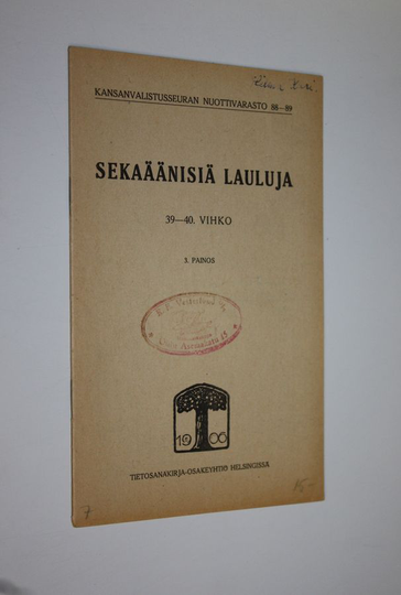 Sekaäänisiä lauluja 39-40. vihko