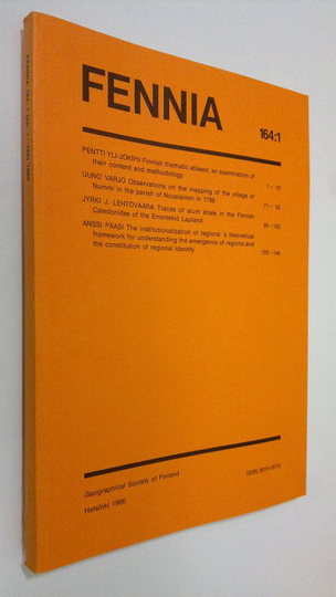 Kalevi Rikkinen (toim.) : Fennia 164 : 1