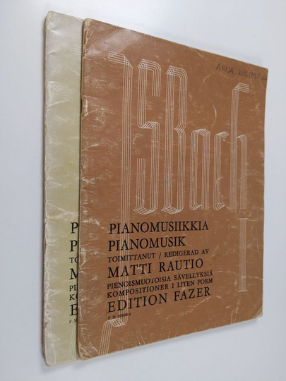 Johann Sebastian Bach : Pianomusiikkia : pienoismuotoisia sävellyksiä 1-2