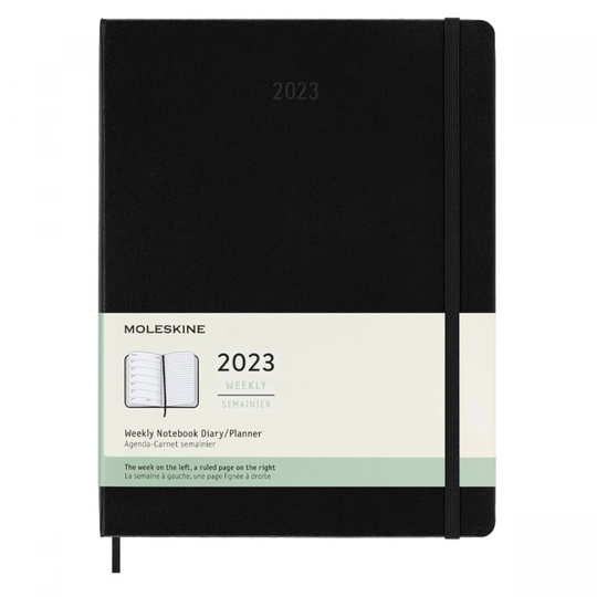 Moleskine 12M Weekly Notebook Hardcover XL Black