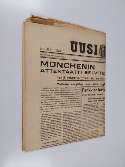 Uusi Suomi nro 316/1939 (22.11.)
