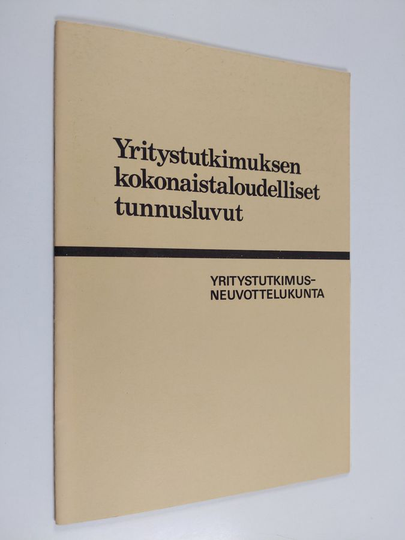 Yritystutkimuksen kokonaistaloudelliset tunnusluvut