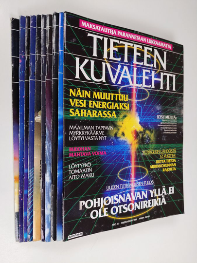 Tieteen kuvalehti 1989 (1-8, 10-11) puuttuu numerot 9 ja 12