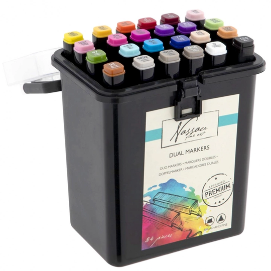 Nassau Fine Art Dual-tip Markers 24-setti