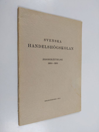Svenska handelshögskolan årsberättelse 1950-1951