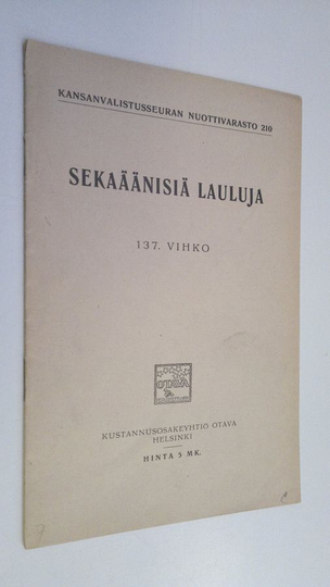 Sekaäänisiä lauluja 137. vihko