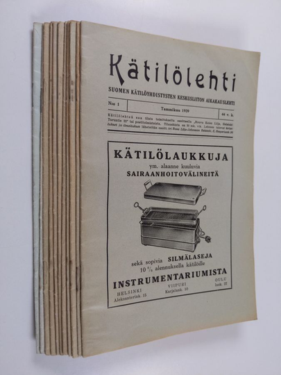 Kätilölehti 1-9 ja 11-12/1939 (puuttuu nro 10)