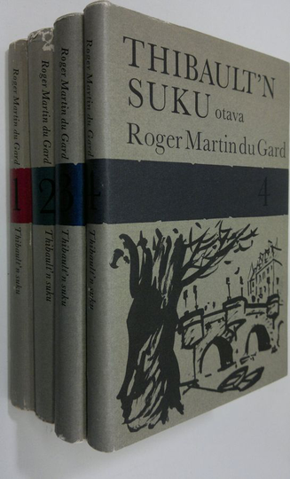 Roger Martin du Gard : Thibault'n suku 1-4 : Harmaakantinen vihko ; Kasvatuslaitos ; Kaunis vuodenaika ; Antoinen potilaat ; La Sorellina ; Isän
