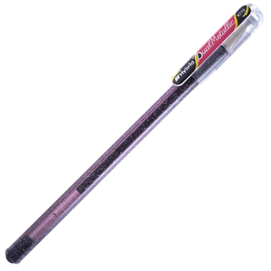 Pentel Dual Metallic Hybrid Geelikynä Black + Metallic Red