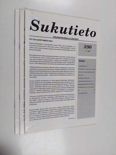 Sukutieto : Sukutietotekniikka ry:n jäsenlehti 1-3/1990